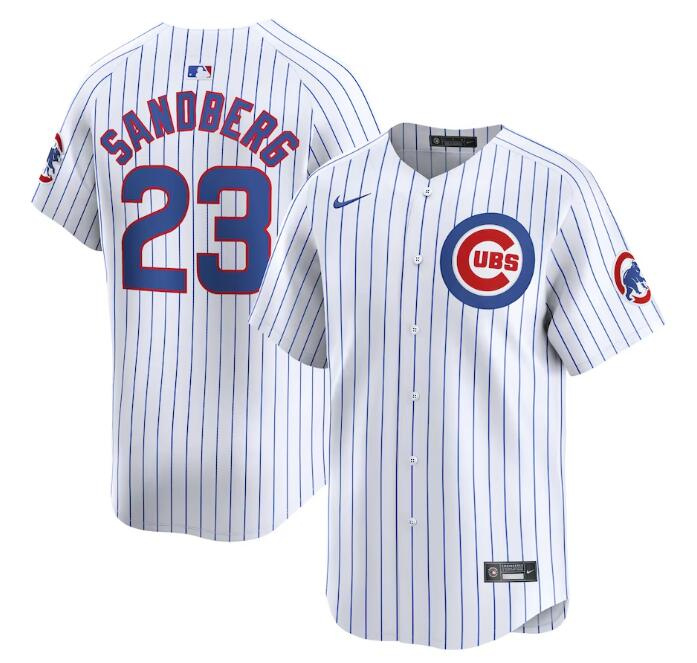 Men's Chicago Cubs #23 Ryne Sandberg White Cool Base Stitched Baseball Jersey Men's Chicago Cubs #23 Ryne Sandberg White Cool Base Stitched Baseball Jersey